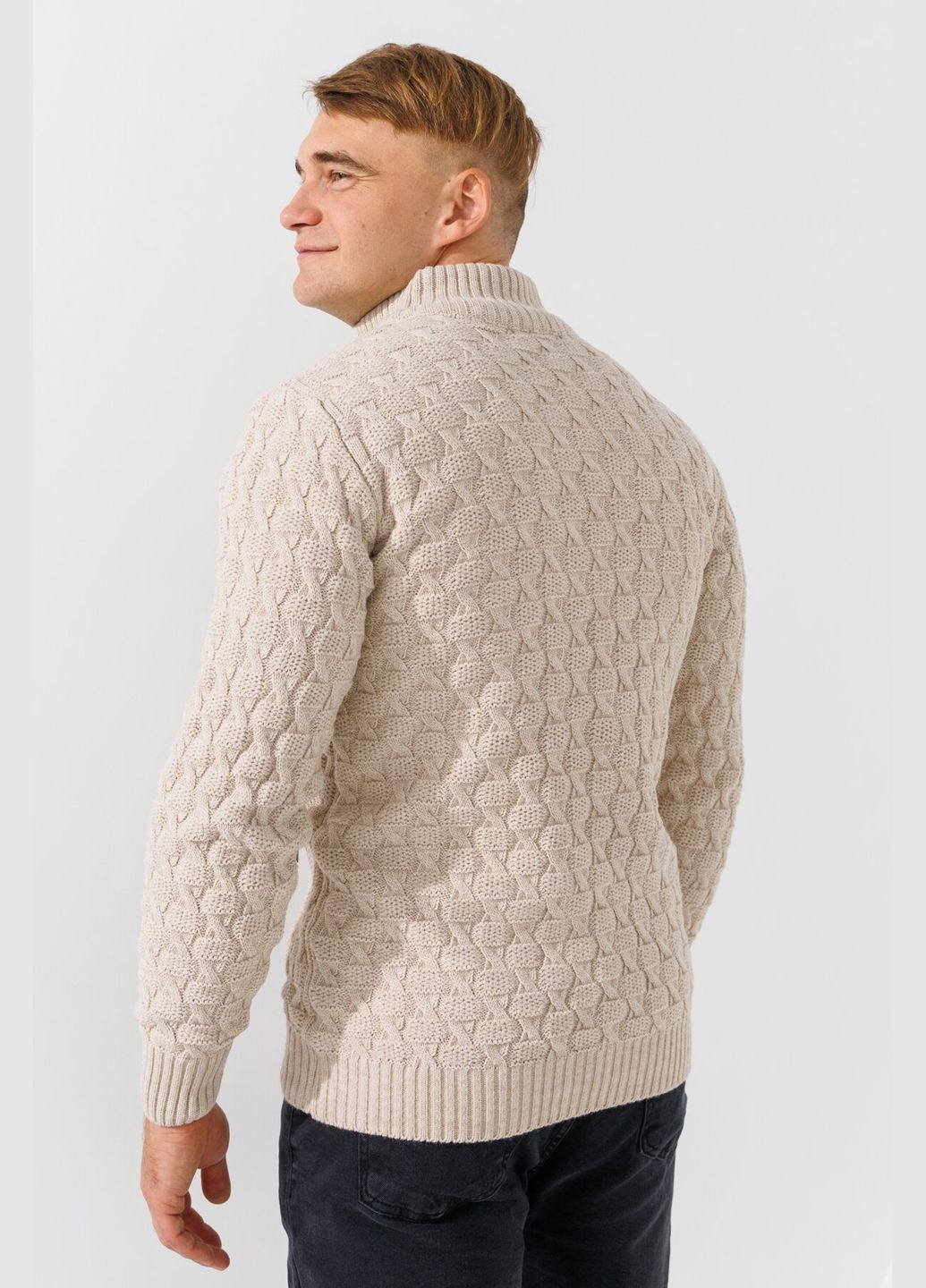 Кофта однотонная мужская 67160-5 Бежевый shop (2000990781857) Stendo (315998175)