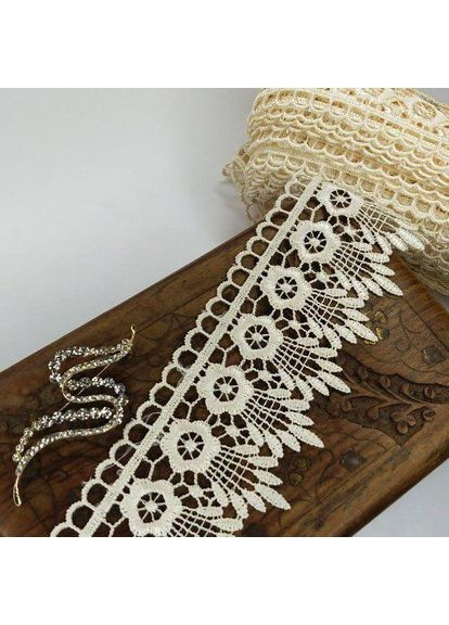 (1 метр) Кружево макраме 6,5 см цвет - молочный (05М-XR13023-8) Plus-plus (352745015)