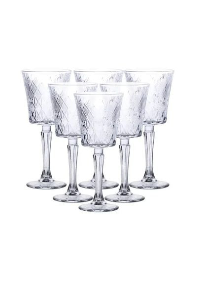 Набір келихів для вина на ніжці Yiwu HP-19-128 6шт 225мл Прозорий No Brand (340820659)