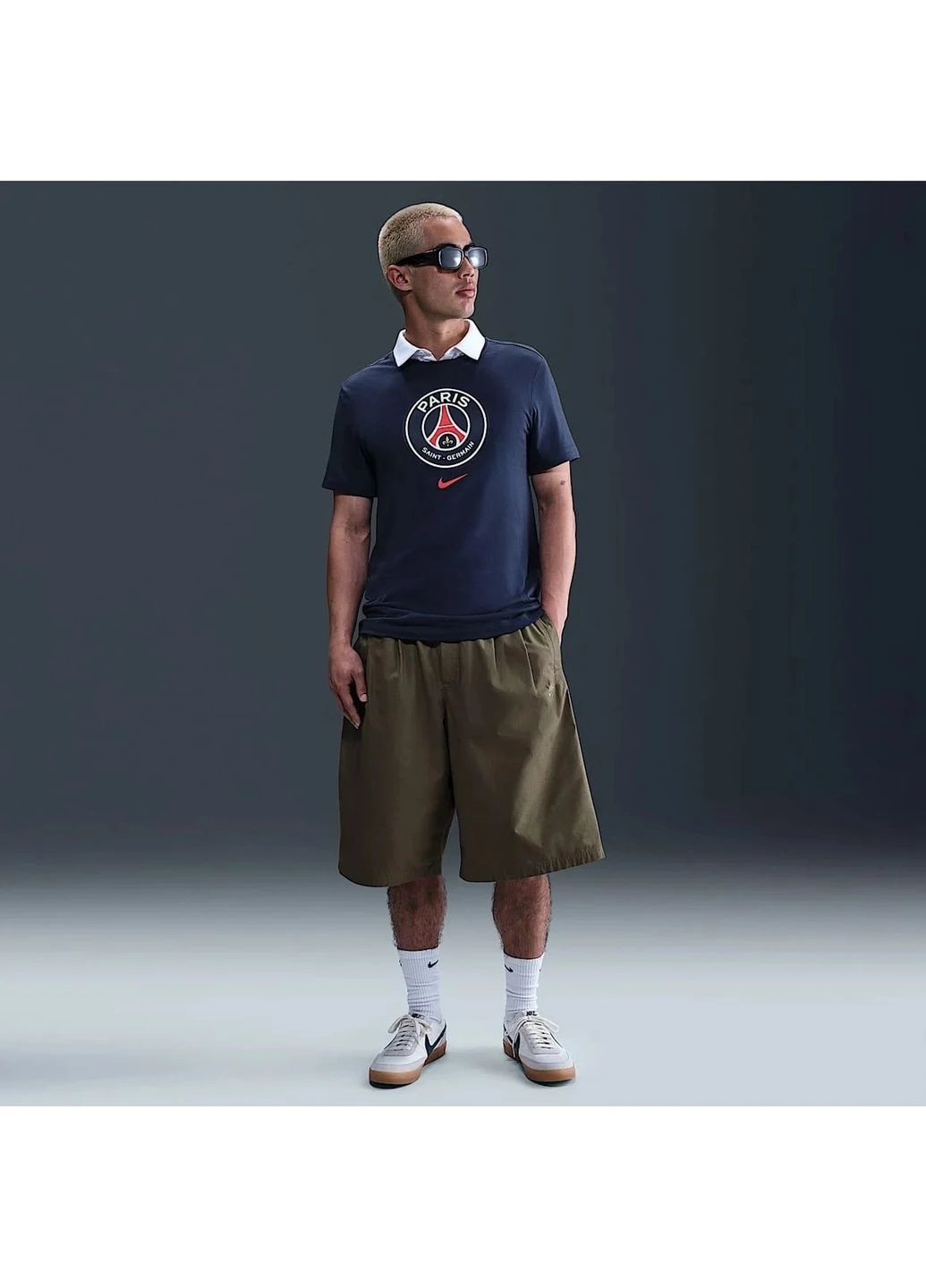 Синяя футболка мужская psg crest blue Nike