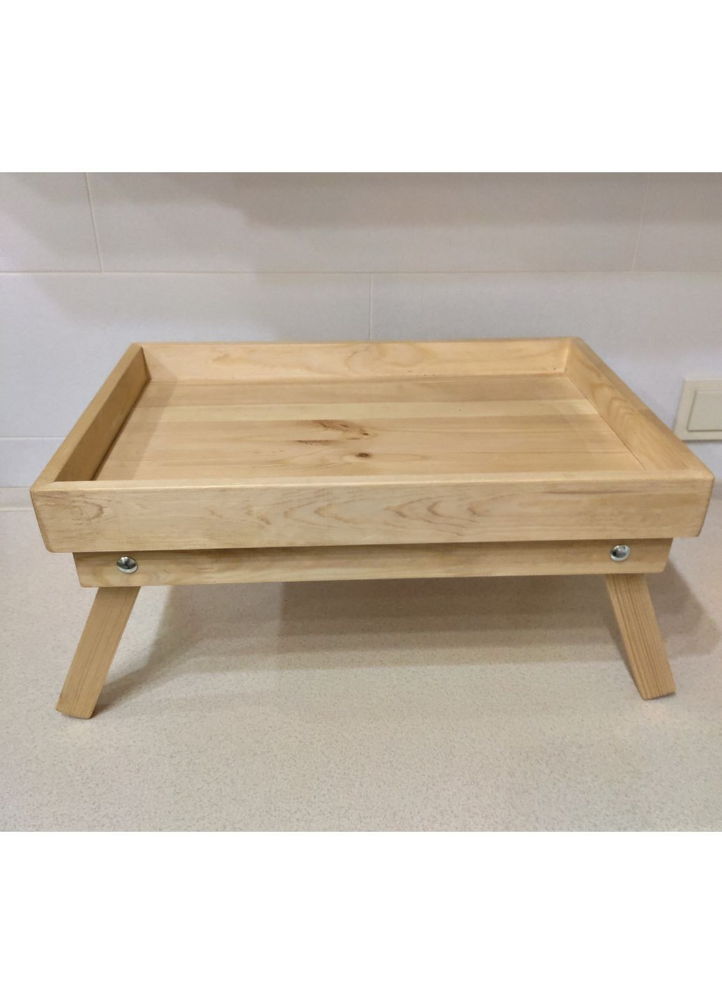 Столик для сніданку в ліжко. Столик піднос на ніжках дерев'яний. Столик для ноутбука Handmade (372970562)