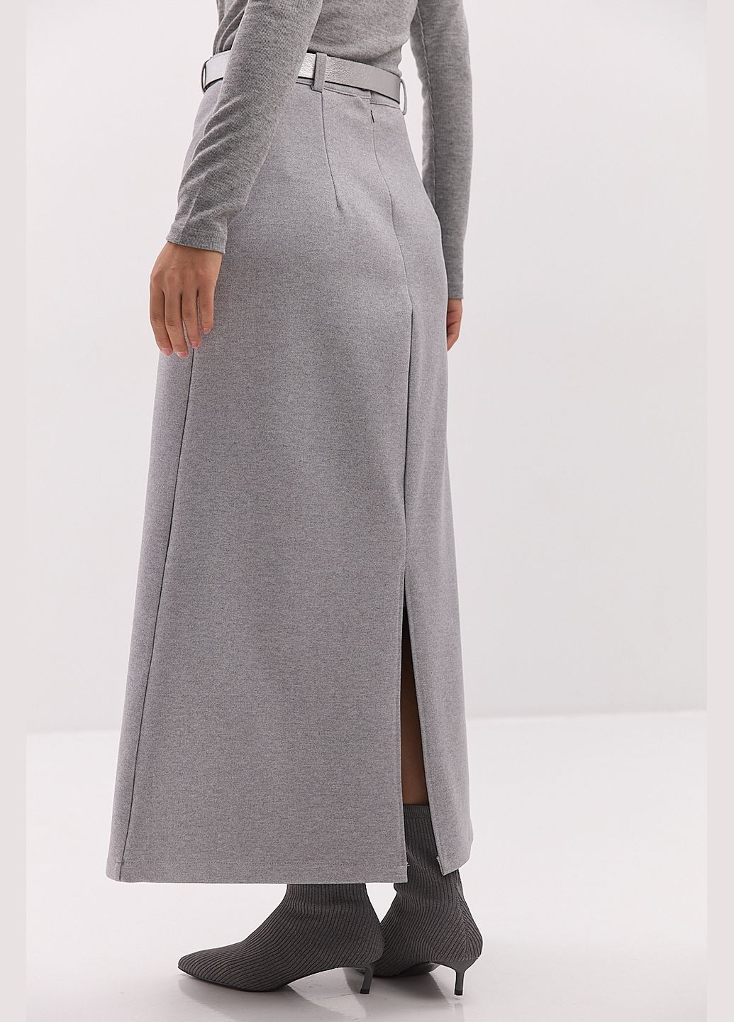 Довга спідниця із теплого трикотажу з розрізом ззаду Arjen (308725432)