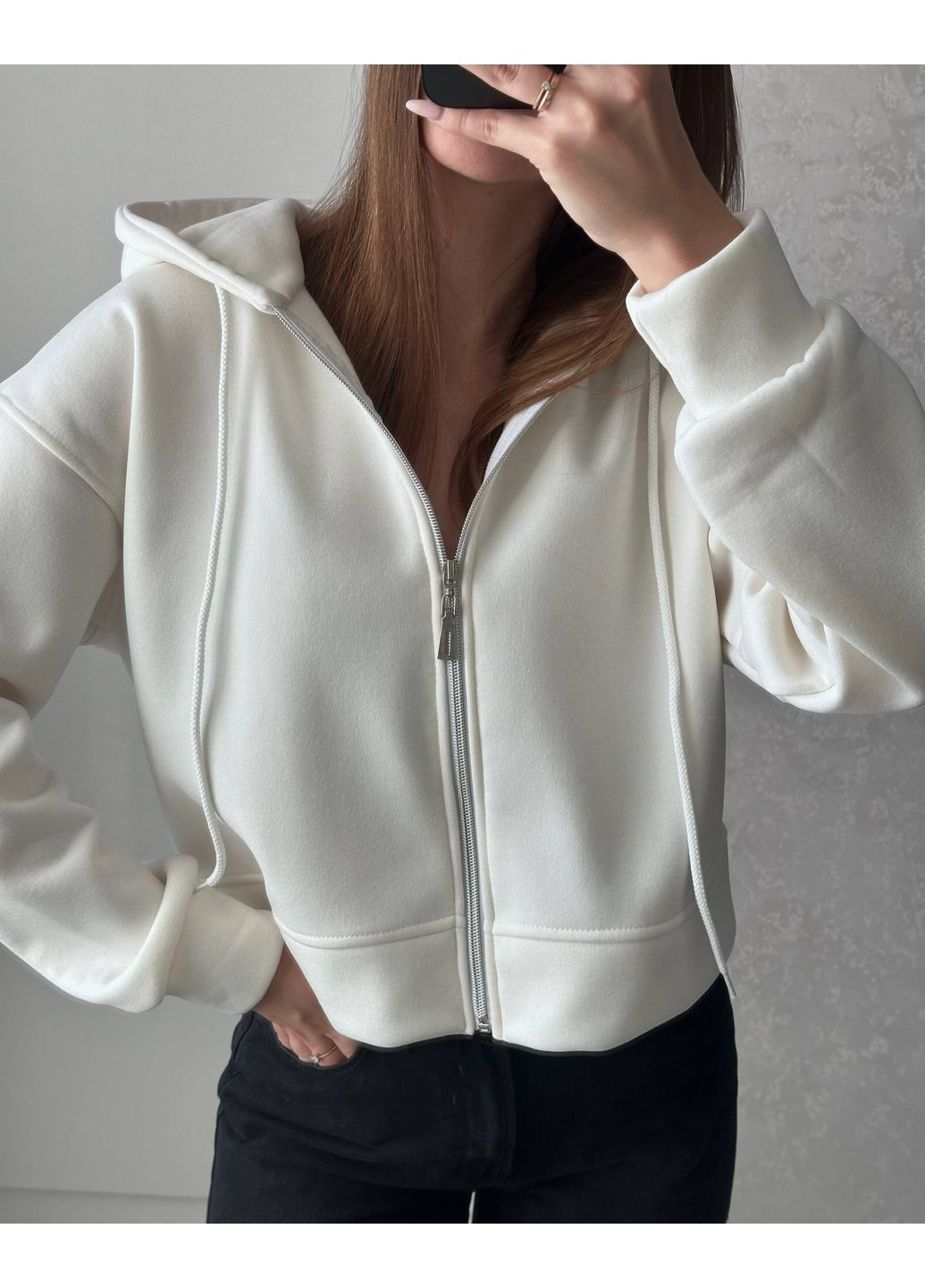 Худой женский на флисе с молнией Osoblyva (369681737)