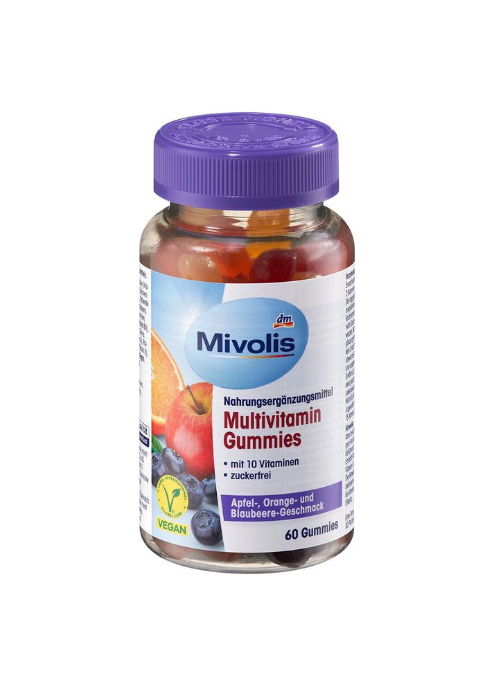 Мультивітамінний жувальний комплекс, 60 шт, від DM (Німеччина) Mivolis (363053086)