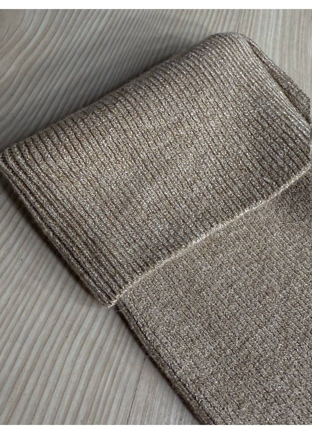 Лосини жіночі 301 в’язані трикотажні теплі з високою талією one size бежеві My Fashion (369345832)