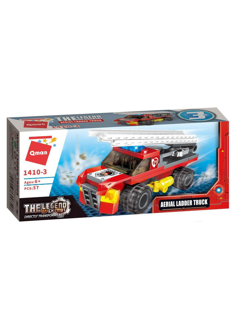 Конструктор 1410-1-8 Пожежна техніка, 79 дет Aerial Ladder Truck Qman (306436886)