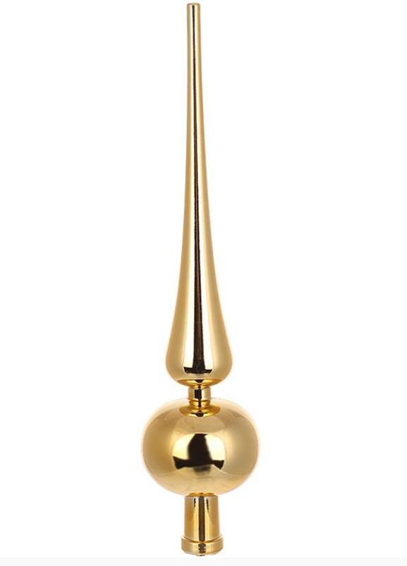 Верхушка на елку пластик 30 см золото глянец 47-125 BonaDi (366959062)
