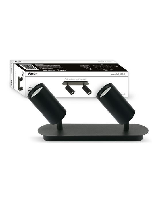 Накладний поворотний світильник ML311-2 чорний під лампу. Feron (361066628)