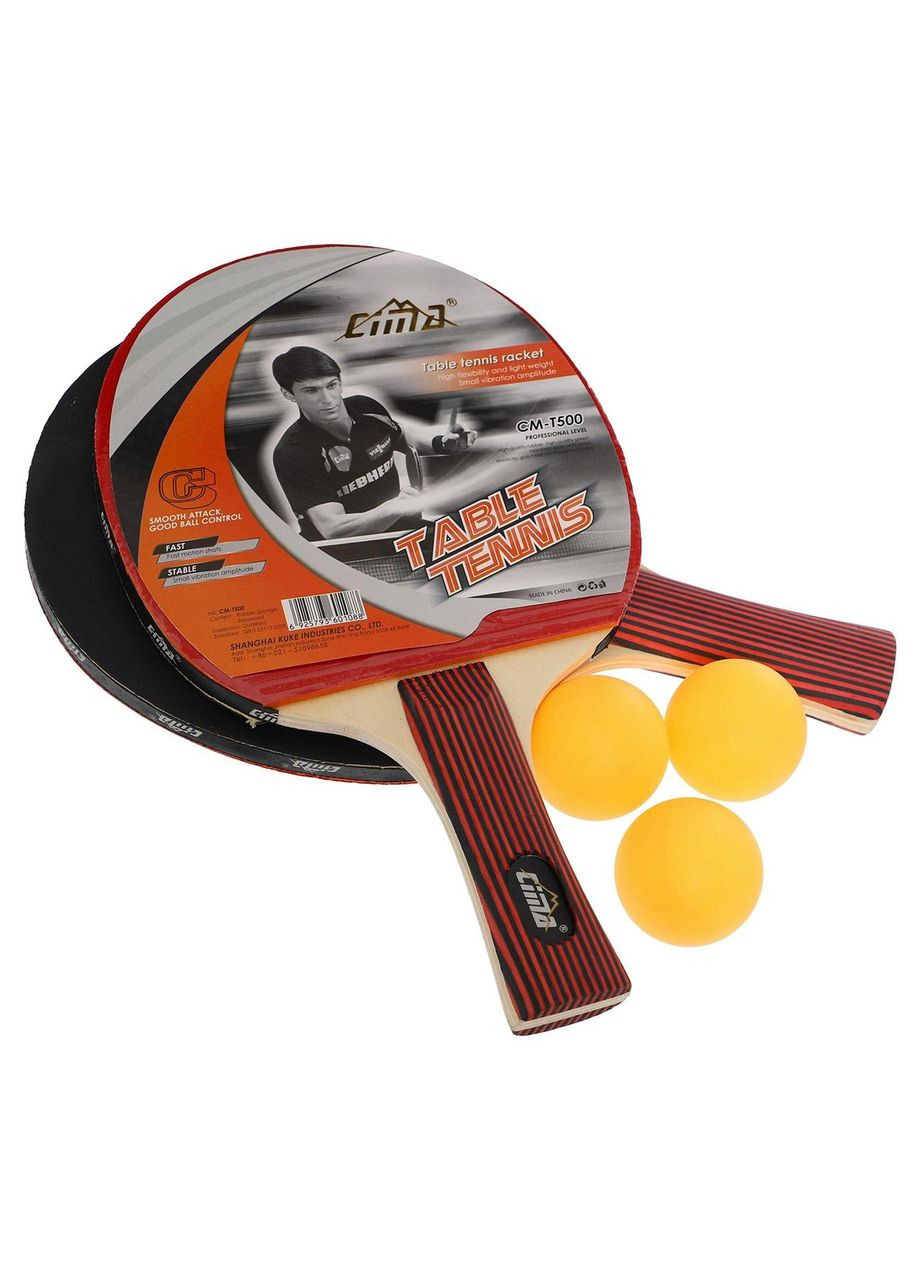 Набір для настільного тенісу CM-T500 2 ракетки 3 м'яча Cima (326784760)