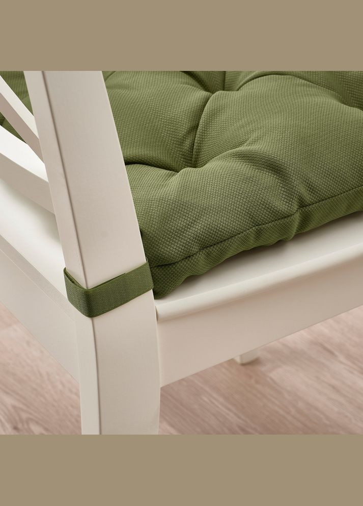 Подушка на стул темнозеленый 40 см IKEA (272149970)