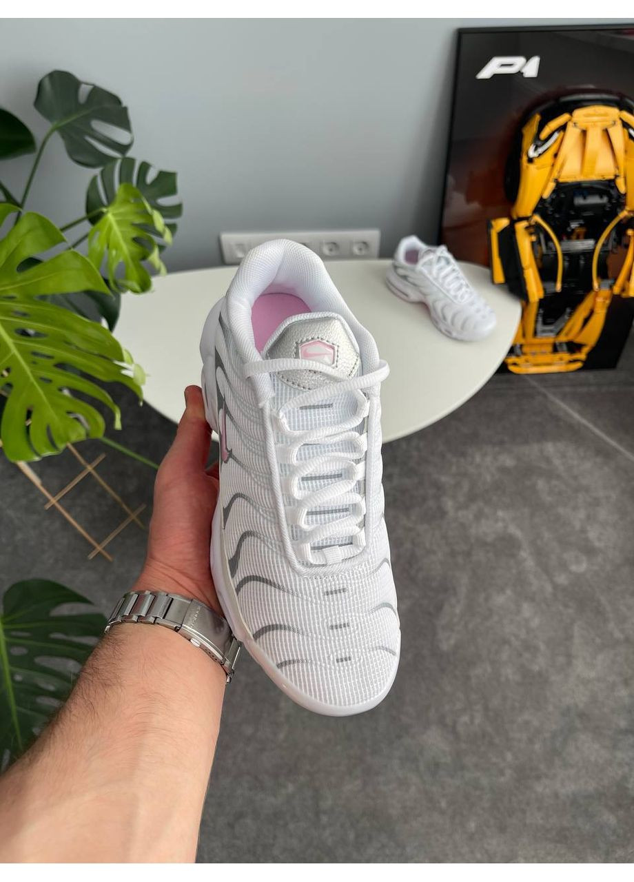 Кроссовки женские Nike Air Max TN Plus White Grey Pink | Найк Эир Макс ТН Плюс белые No Brand белые демисезоны (354331239)