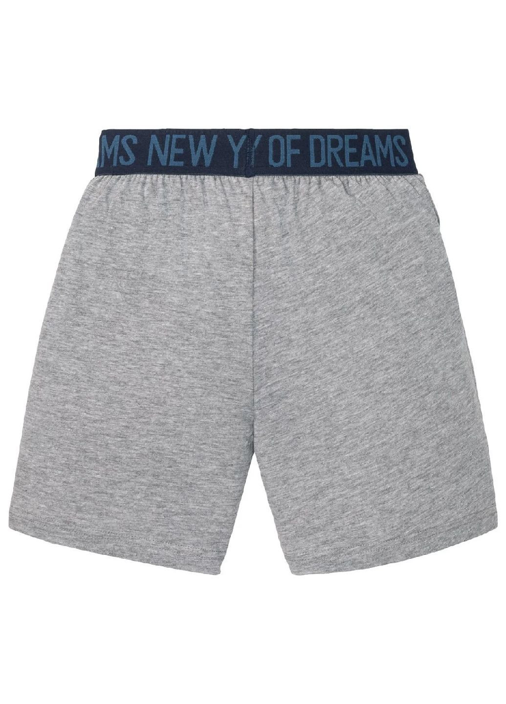 Сіро-синя всесезон бавовняна піжама (футболка, шорти) футболка + шорти Pepperts