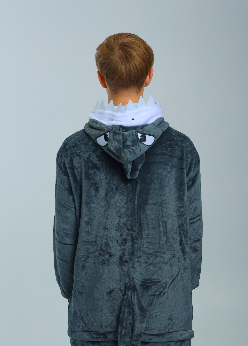 Кігурумі піжама Акула Мегалодон чоловіча сіра плюшева Lalapka (367837465)