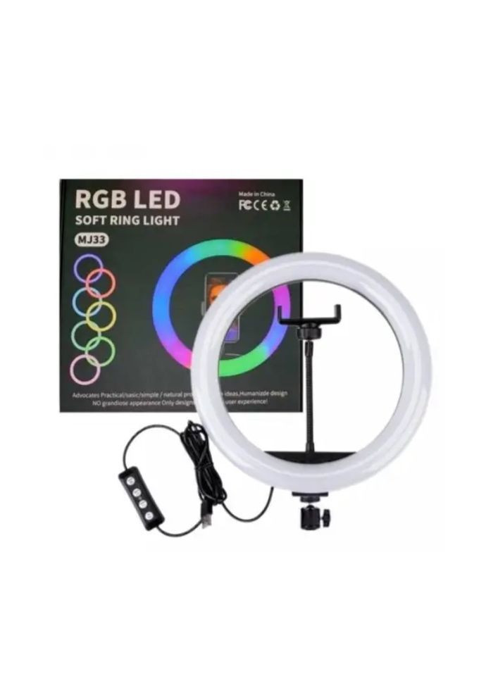Кільцева лампа РГБ 26см МJ26 + штатив No Brand (365813362)