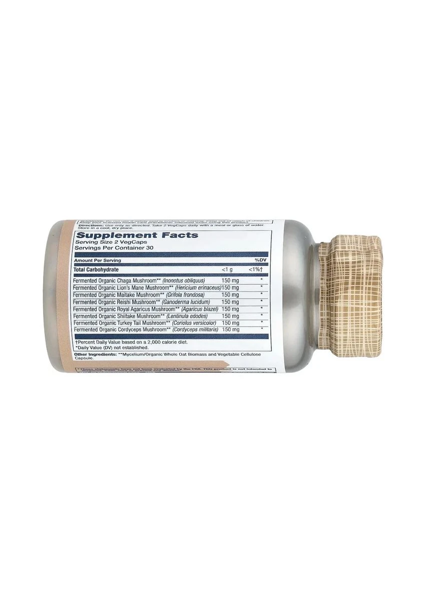 Комплекс для иммунитета с грибами Fermented Mushroom Immune Complex 100 капсул Solaray (361114531)