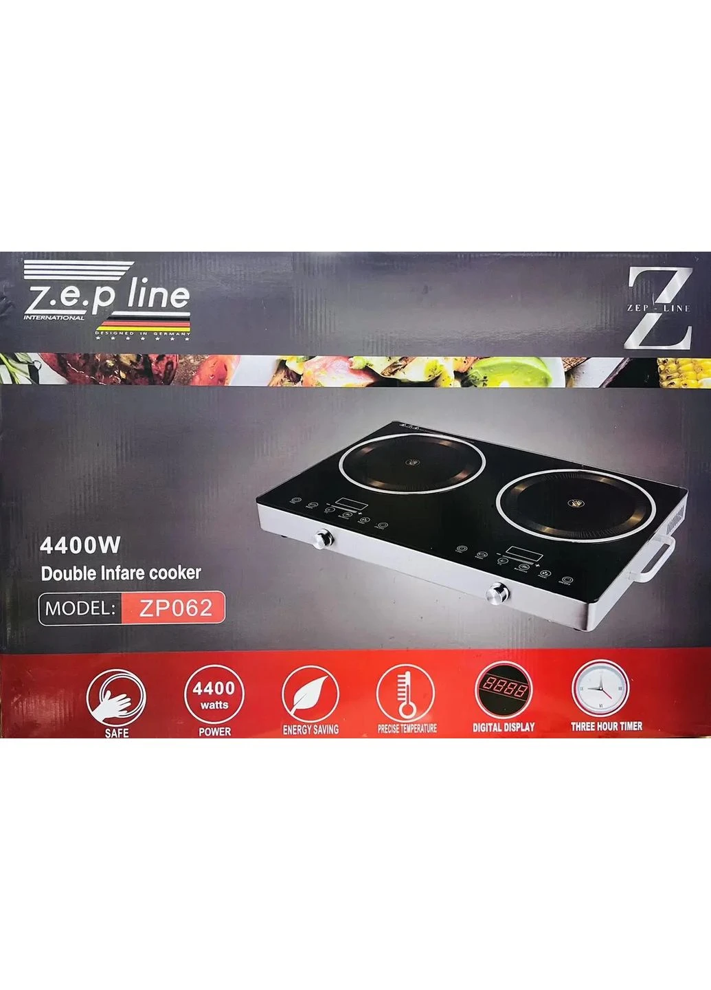 Інфрачервона двоконфоркова електроплита Zepline ZP-062 EMS (394030618)