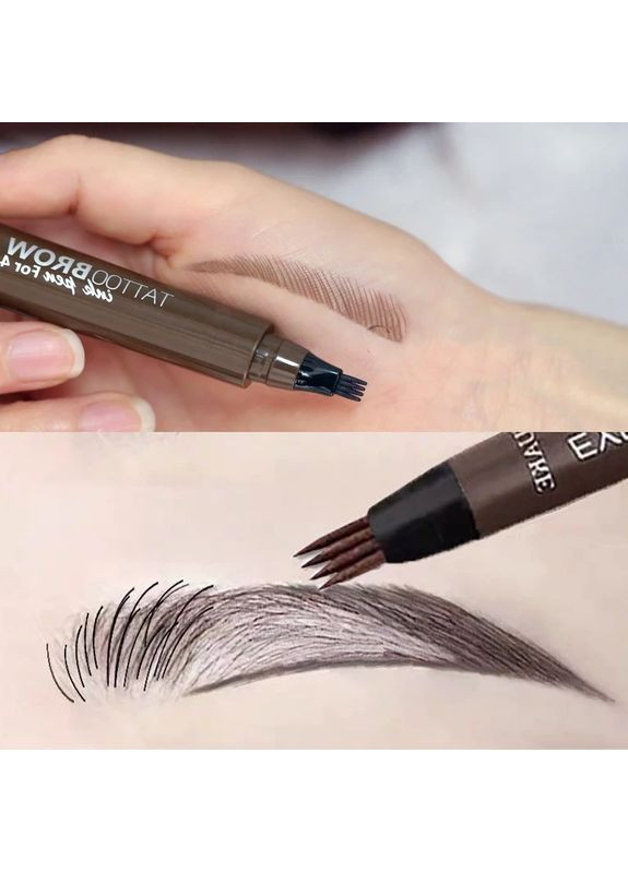 Маркер Тінт для брів експрес мікроблейдинг водостійкий лайнер Оригінал, ефект тату Темно-Коричневий Magnetic Lashes (366668585)