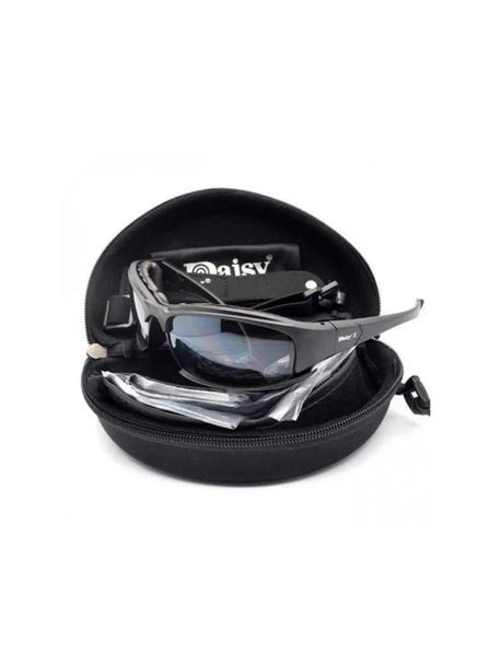 Захисні тактичні сонцезахисні окуляри з поляризацією X7 Black + 4 комплекти лінз Daisy (329741366)