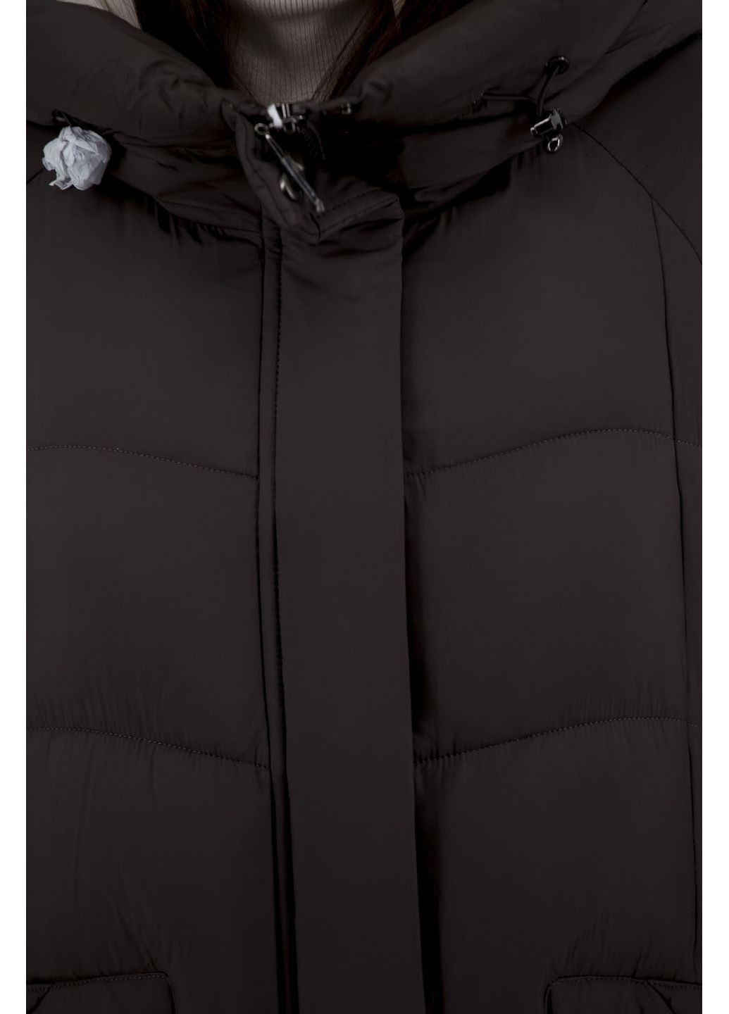 Коричневий зимній Пуховик No Brand