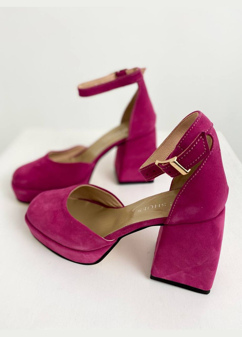 No Brand Стильные женские туфли фуксия з натуральная замша, — всесезон (292305727)