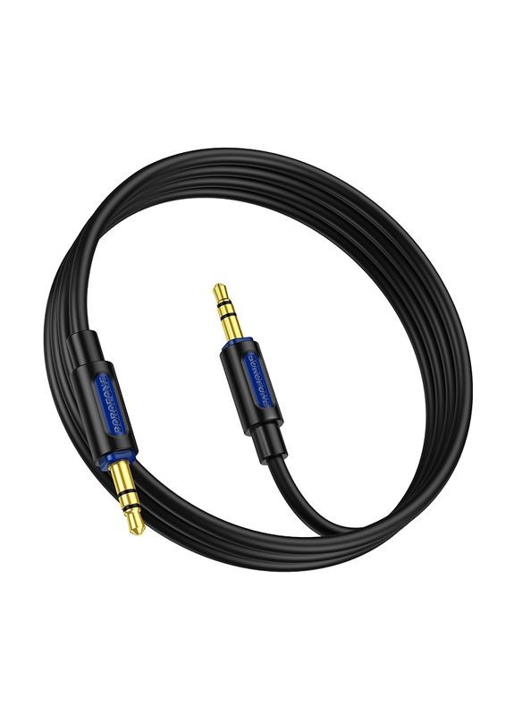 Аудіокабель BL20 3.5mm male to 3.5mm male, silicone, 1m Black (6941991114373) Borofone BL20 True sound (372677713)