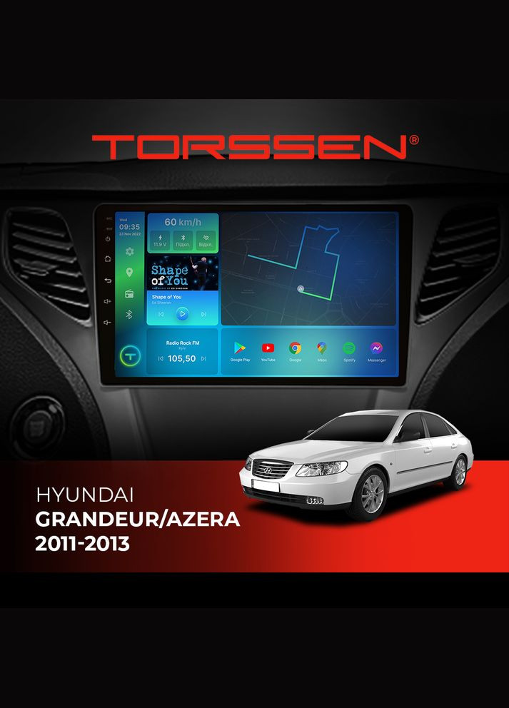 Штатная магнитола Hyundai Grandeur/Azera 20112013 FL9 4+64Gb 4G Carplay DSP Torssen (307089429)