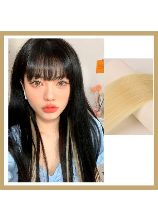 Кольорове пасмо волосся на шпильках довжина 60 см світло-рожевого кольору. Накладне волосся China (360603893)