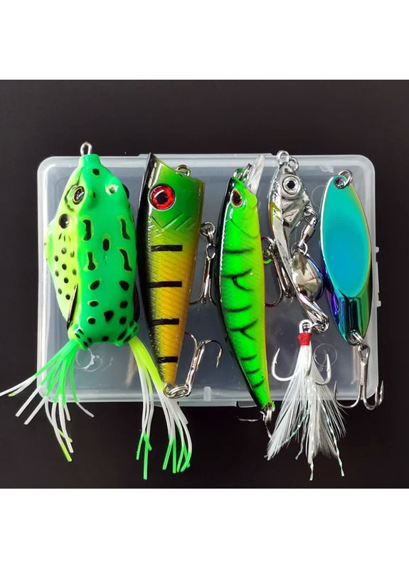 Набор приманок для рыбалки 5в1 – приманки для щуки и окуня. No Brand (366439934)