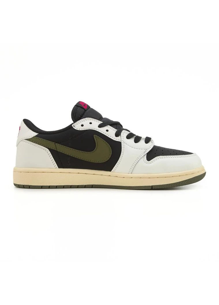 Зелені літні кросівки nike travis scott x air jordan 1 low olive найк аір ретро зелені No Brand