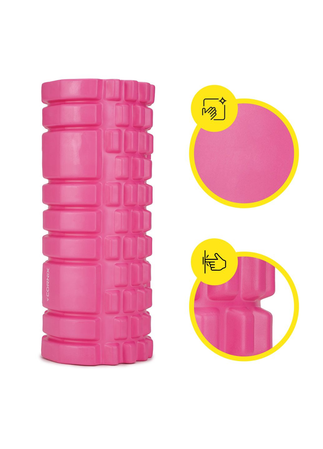 Масажний ролик EVA 33 x 14 см (валик, роллер) Pink Cornix XR-0031 (275334134)