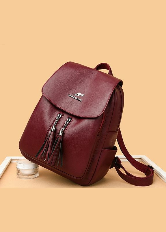 Женский городской рюкзак кенгуру Бордовый No Brand (301083405)