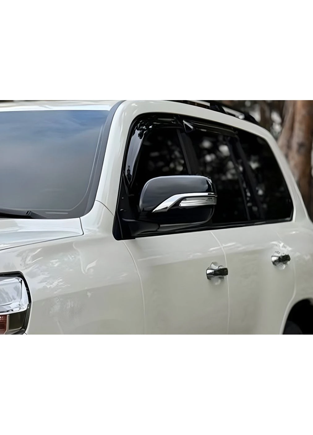 Кришки дзеркал (з повторювачем, стиль 2016) Білий колір для Toyota Land Prado 150 2009-2023 рр Cruiser (389057729)