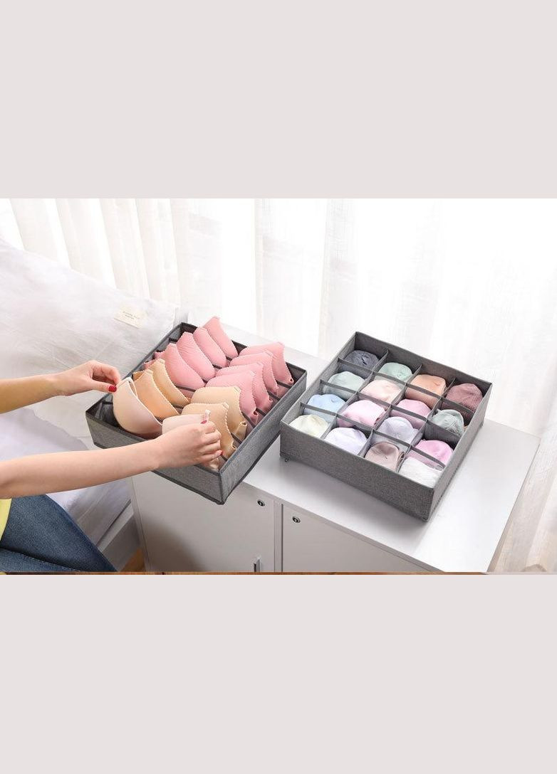 Органайзер 32×32×10 см на 7 відділень для зберігання спідньої білизни Темно ( код: 7SS ) No Brand (331902264)