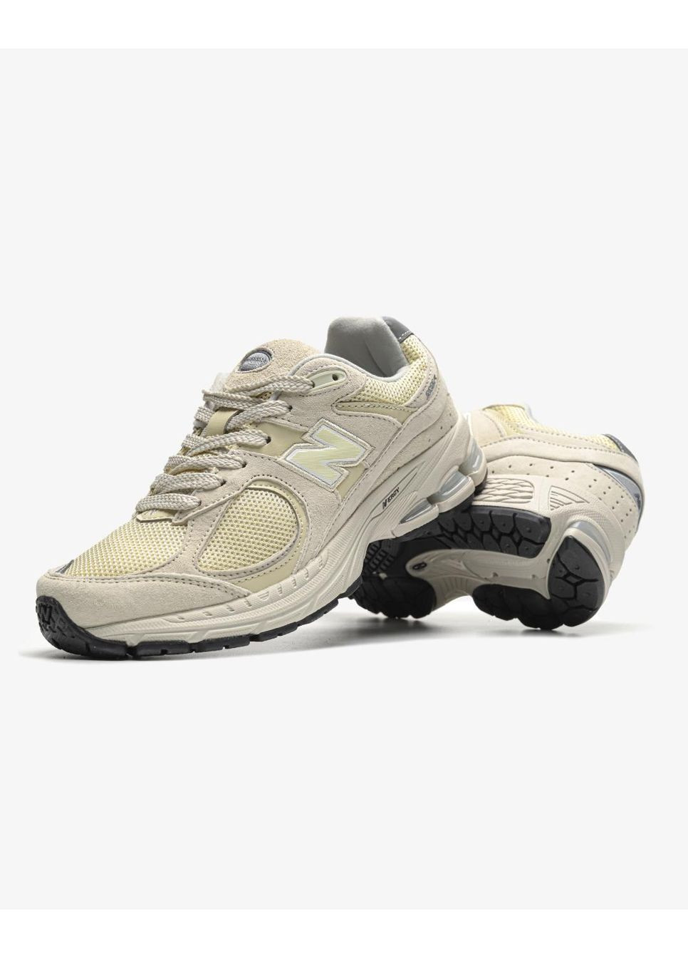 Бежевые демисезонные кроссовки мужские new balance 2002r «light bone aluminium» нью беланс 2002r No Brand