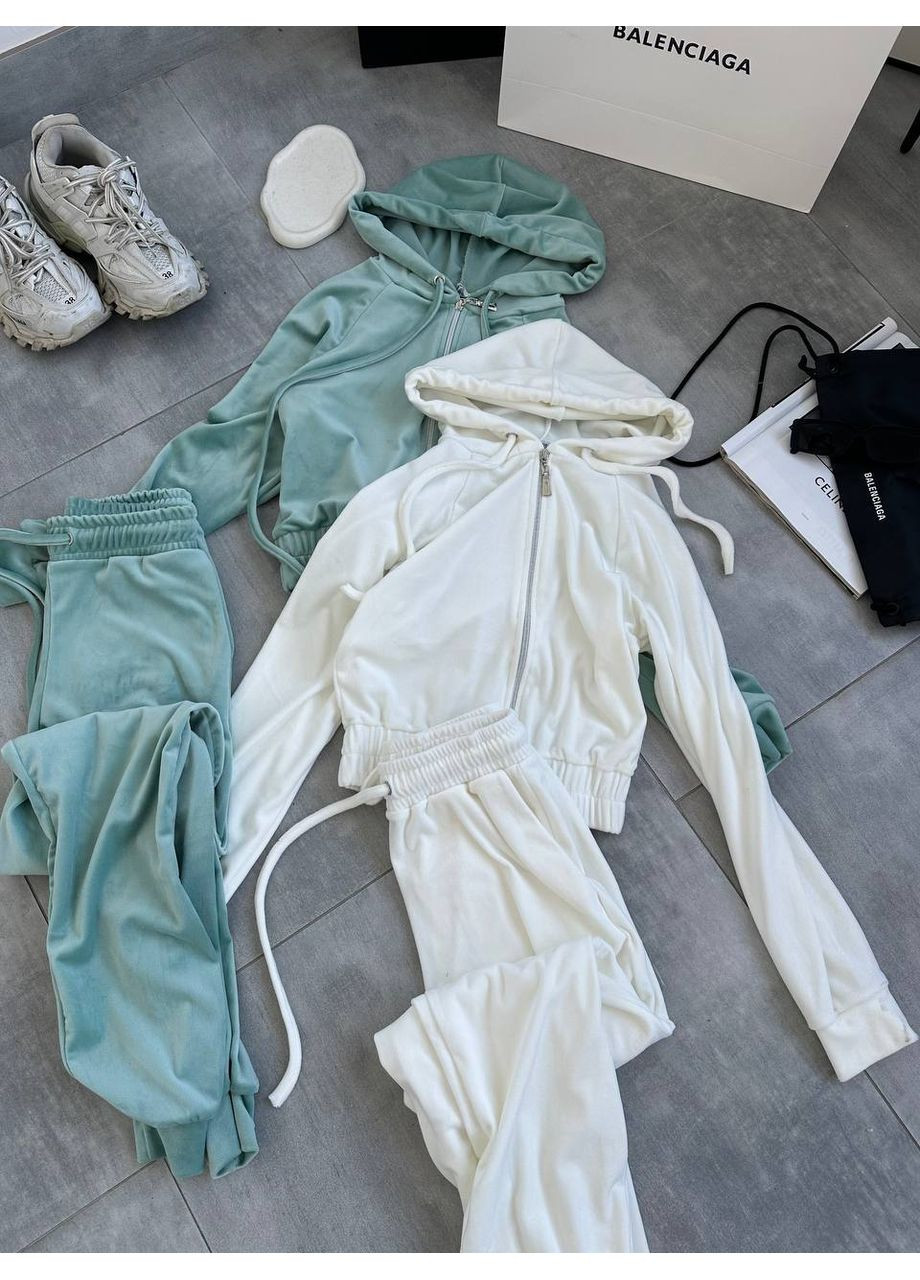 Жіночий велюровий спортивний костюм із худі та штанами Україна (354693289)