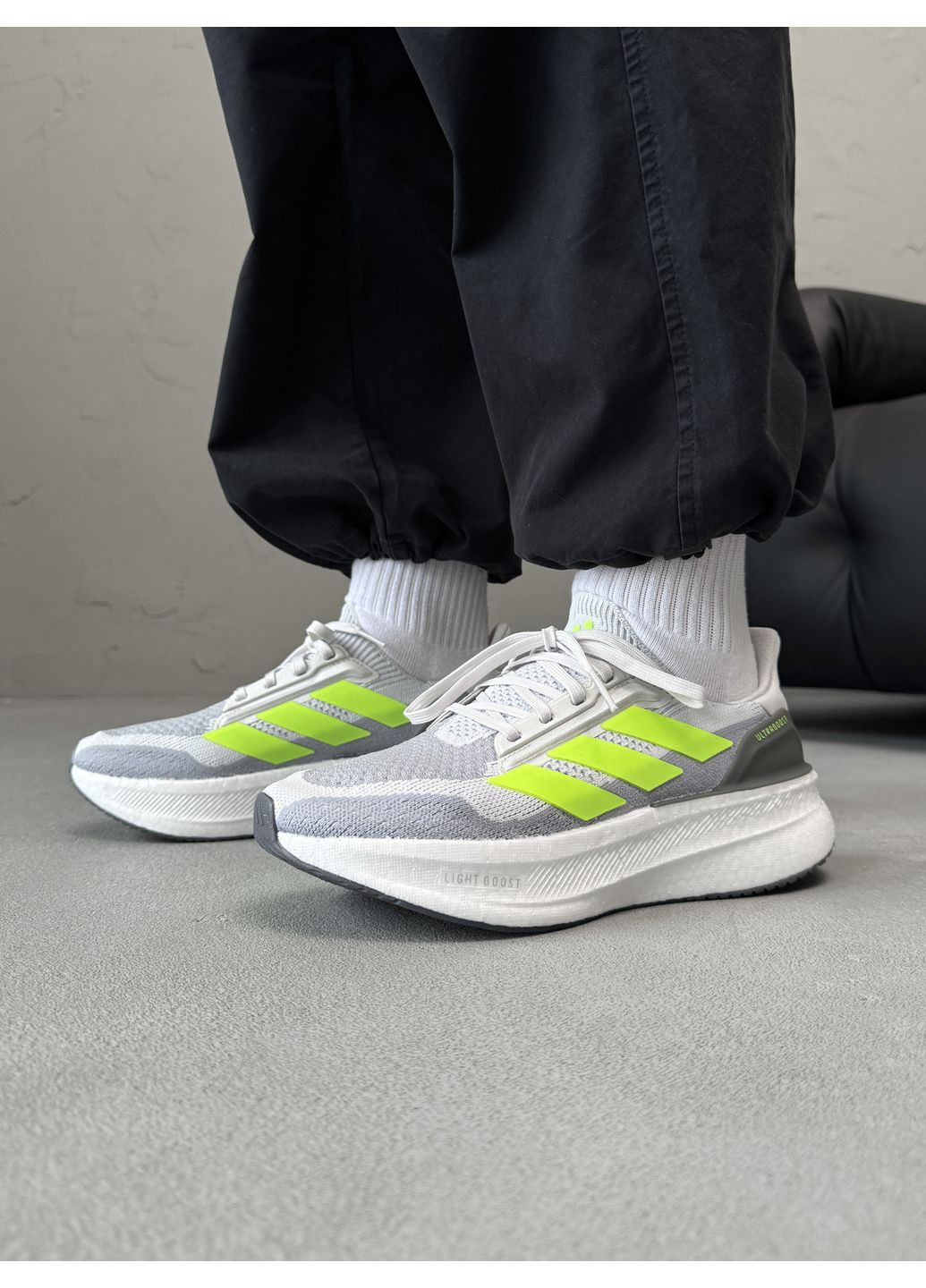 КРОССОВКИ ЖЕНСКИЕ ADIDAS ULTRABOOST 5X GREY / GREEN АДИДАС УЛЬТРАБУСТ No Brand серые демисезоны (368862389)