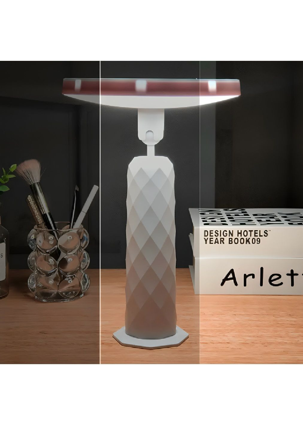 Зеркало для макияжа настольное аккумуляторное с тремя режимами подсветки сенсорным управлением 33х19 см (480113-Prob) Unbranded (329486738)