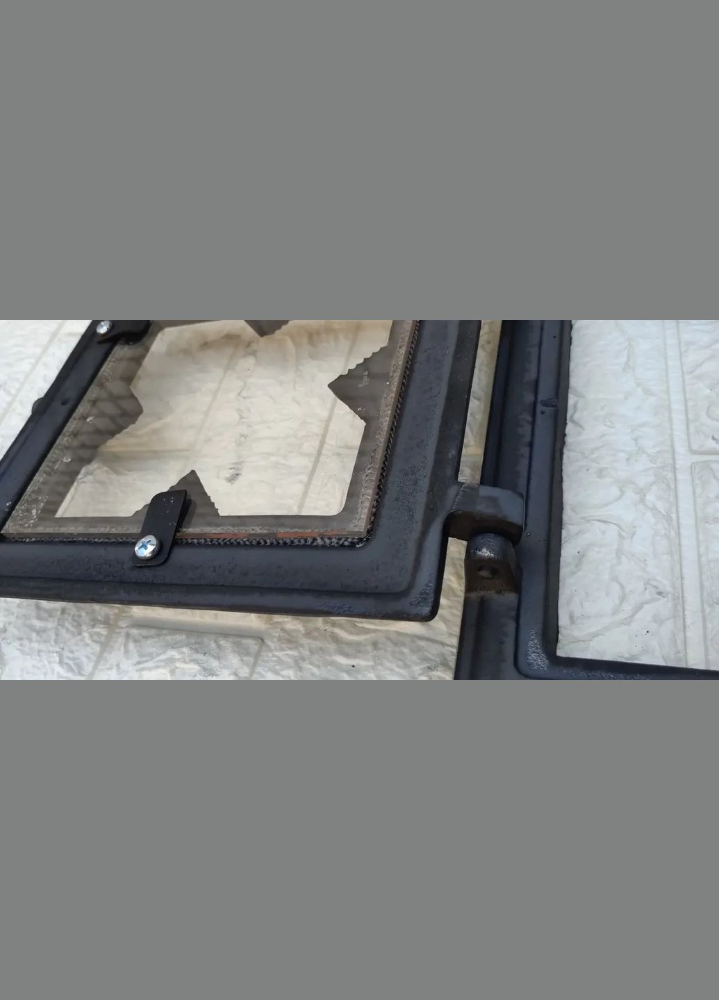 Дверца для печи и барбекю 270х250 мм, печная дверца со стеклом Булат (317592290)