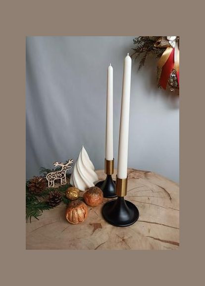 Подсвечник из нержавеющего металла Black&Gold для столовой свечи (d – 22 мм) No Brand (316323064)