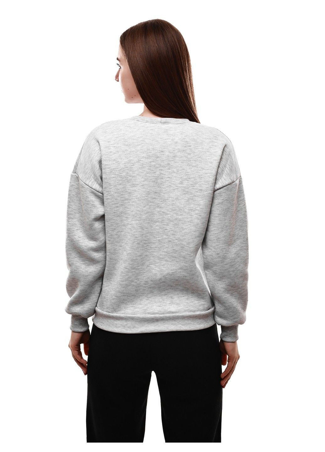 Светло-серый свитшот женский Клевер (368996124)