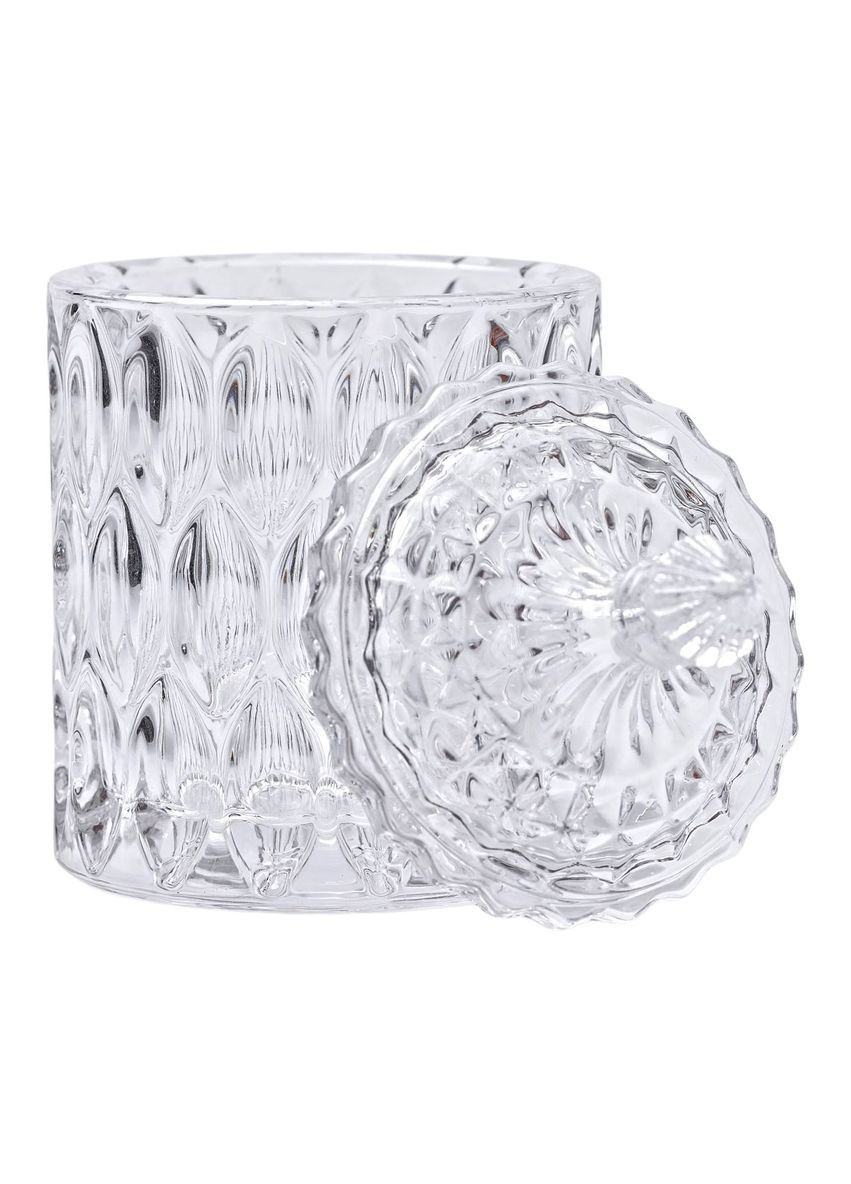 Конфетница с крышкой Ø 7.5 см ваза сахарница круглая стеклянная HP-4-102 Yiwu (353503185)