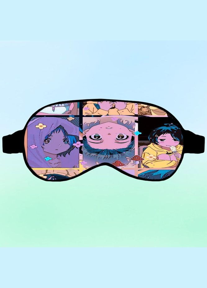 Маска для сна Аниме Приоритет чудо яйца #0006 черная No Brand (315045685)