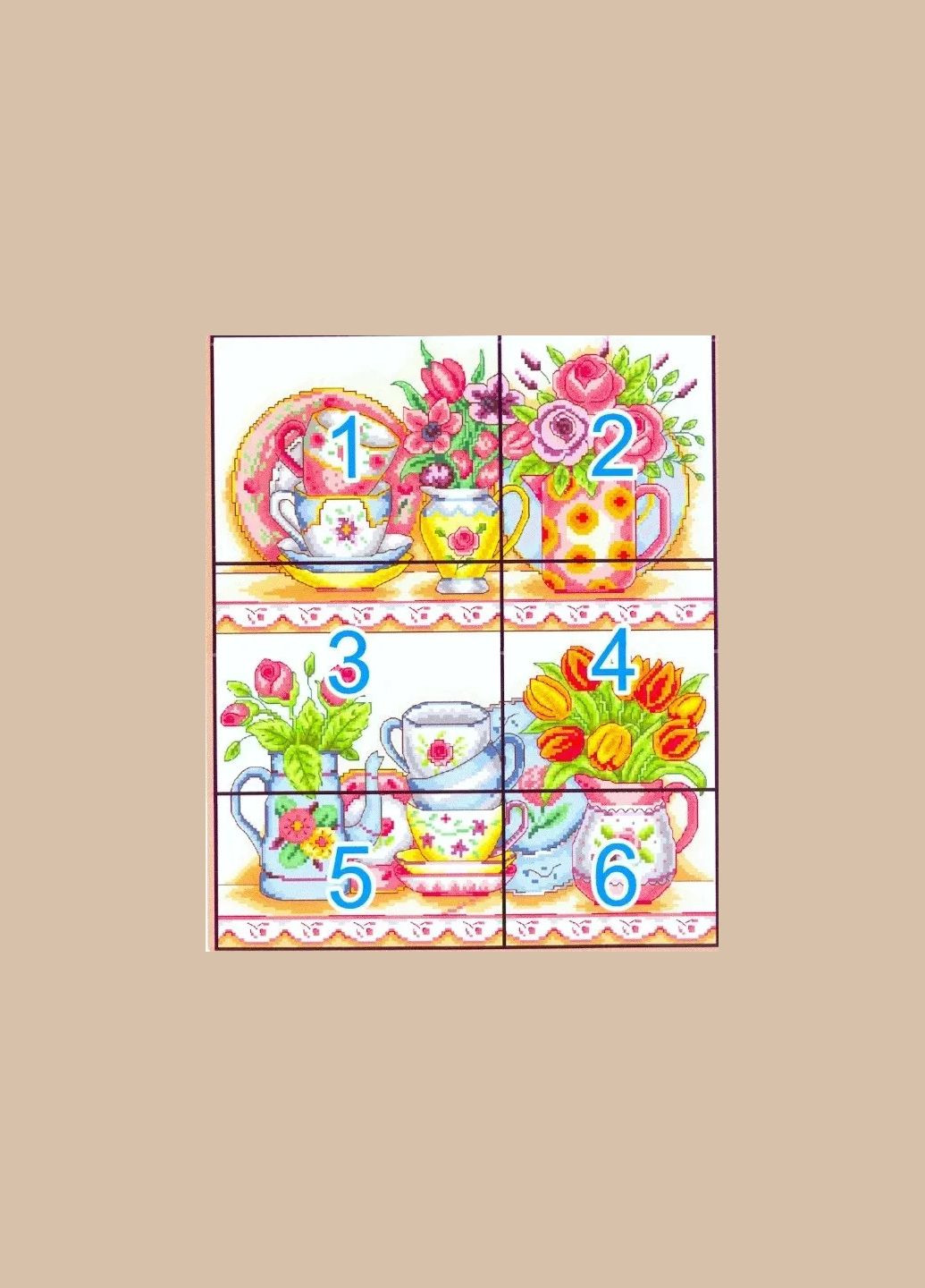 Набор для вышивания по нанесённой на канву схеме "The vase on the shelf". AIDA 14CT printed, 36*43см Joy Sunday (313614250)