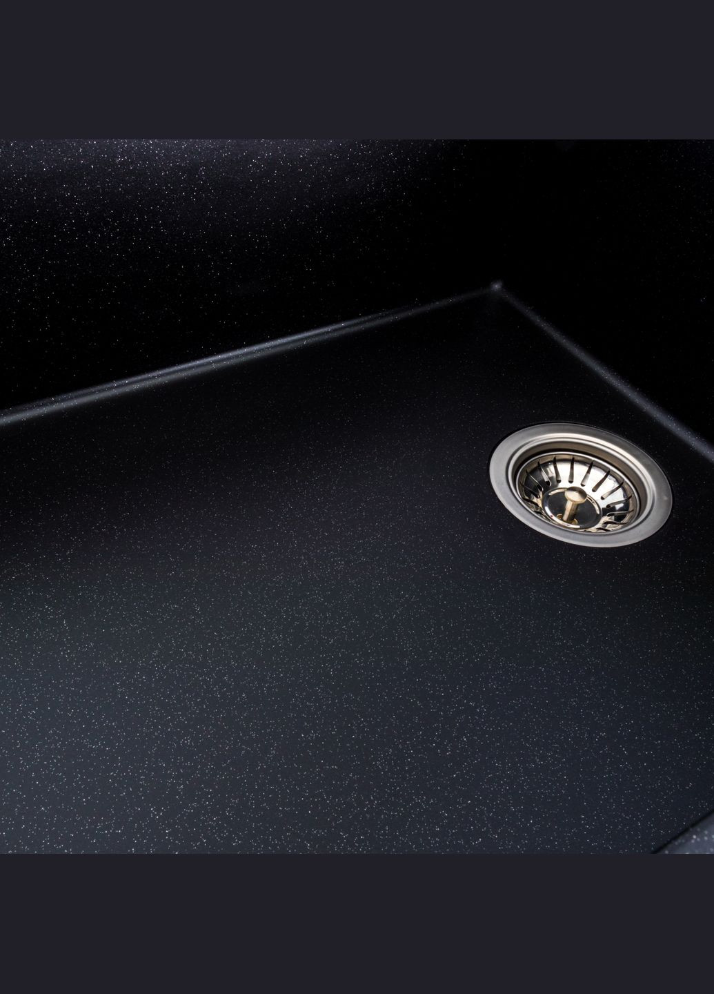 Гранітна мийка для кухні 8650 DIAMOND матова (чорний металік) Platinum (269793064)