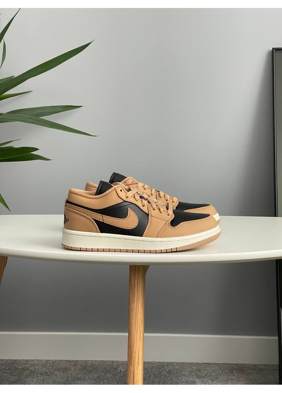 Кроссовки женские и мужские Nike Air Jordan 1 Low GS "Desert" | Найк Эир Джордан 1 коричневые No Brand коричневые демисезоны (360894525)