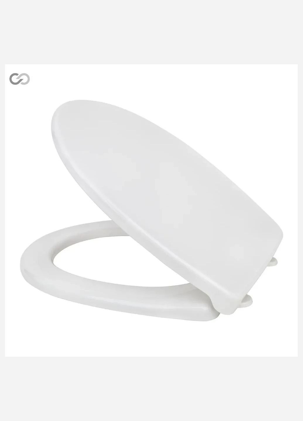 Сиденье для унитаза белое СП‑8 с пластиковым креплением 358×430 мм SoloPlast (340286067)