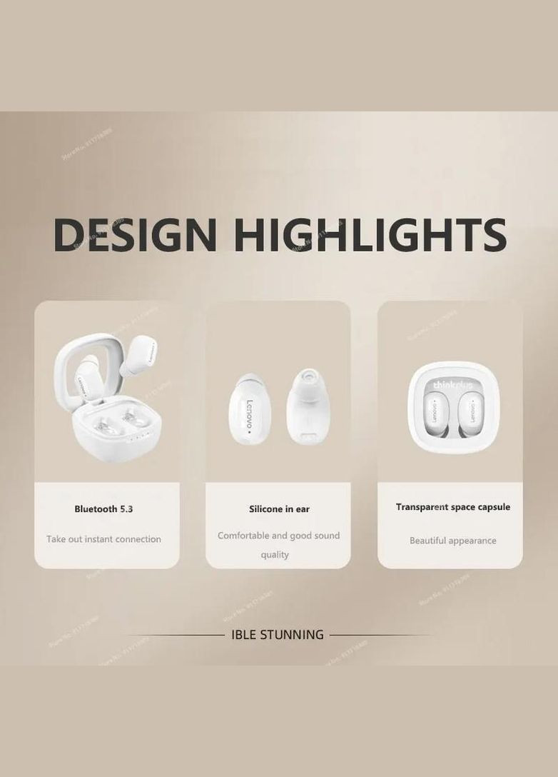 Гарнитура TWS XT62 white Lenovo (322701375)