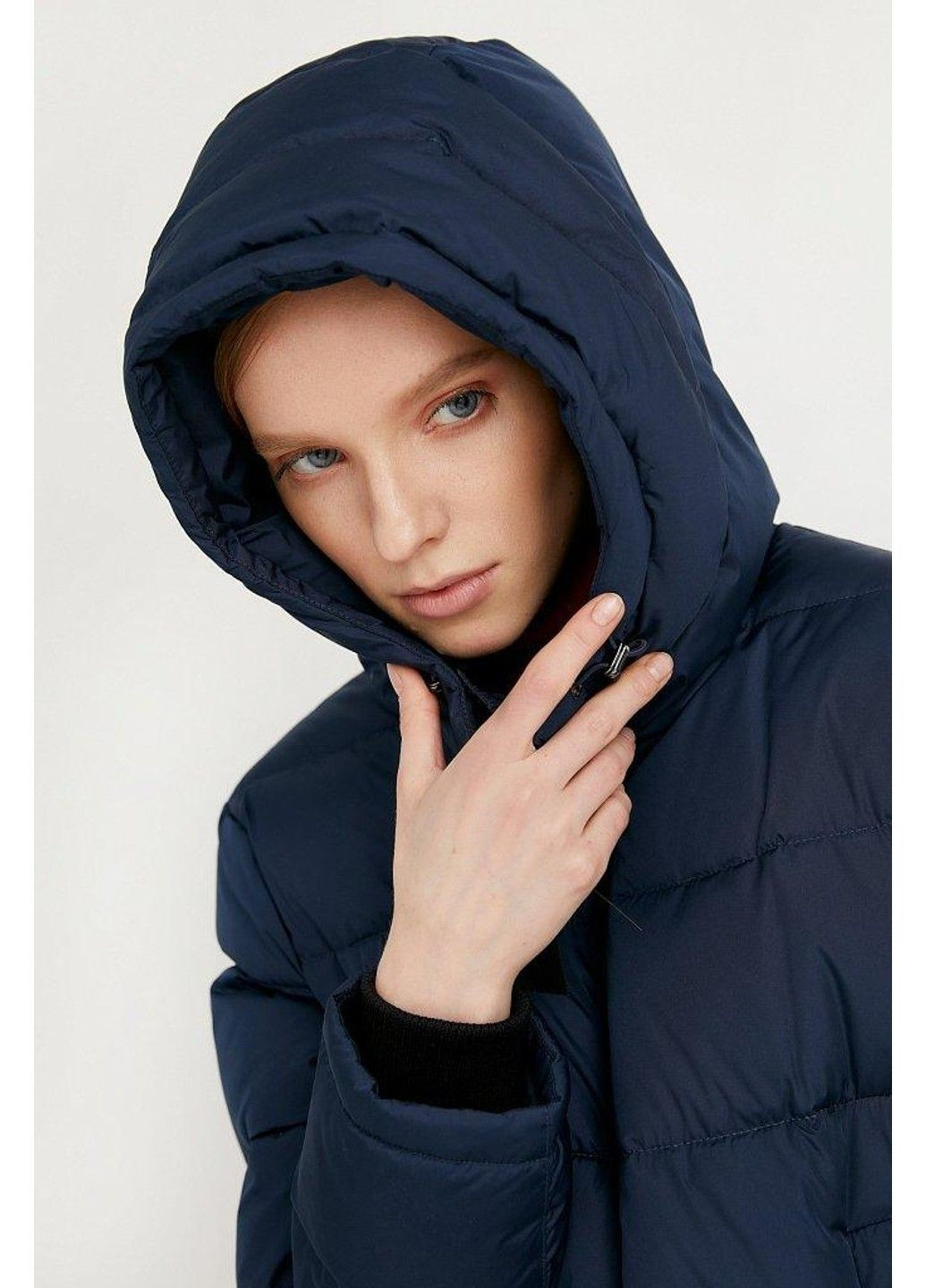 Темно-синий зимний Пуховик Finn Flare