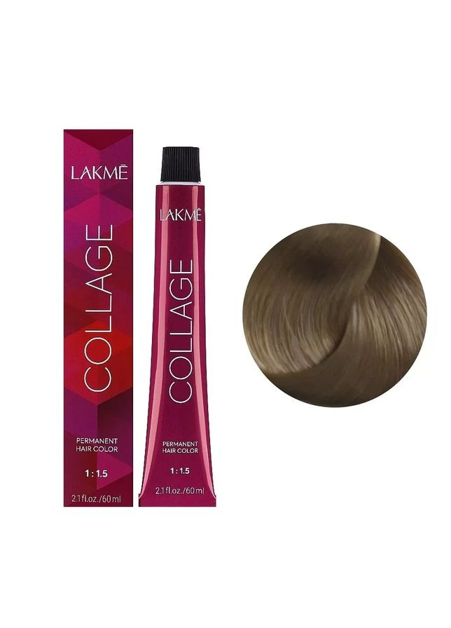 Стойкая краска для волос Collage Creme Hair Color 8/30 Светлый блонд золотистый 60 мл Lakme (372990086)