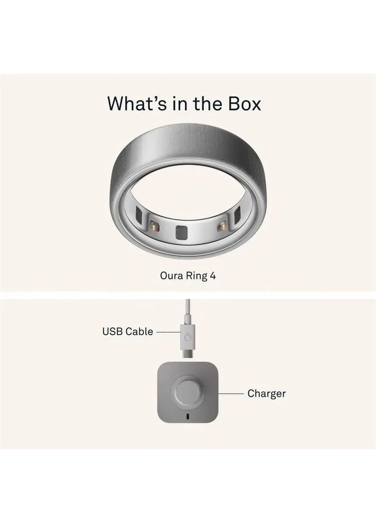 Смарт-кольцо 4 Size Brushed Silver (JZ90-54220-07) [158760] Oura (400987382)
